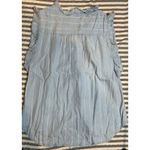 CUPIC Light Blue White Stripe Ruffled Sleeve Button Down Shirt Top Womens Size 6 Photo 4