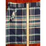 Tommy Hilfiger  Plaid‎ Skirt A-Line Pockets Career Casual Green Blue Size 10 FLAW Photo 7