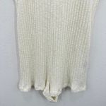 Roxy ‎ Ribbed Romper Cream Sleeveless V-Neck Adjustable Straps Beach Casual Small Photo 2