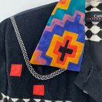 Vintage Canvasback Lytton Horsfield 80’s Check Retro Jacket Blazer XS Black Photo 3