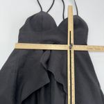 Tea & Cup Dress Womens Large Black Strappy Fit & Flare Ruffle Cutout Back Skater Photo 5