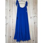 Lulus NWT  Summer Invite Royal Blue Tie-Strap Tiered Midi Dress Wedding Gala XXL Photo 4