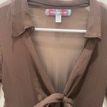 Urban Outfitters  brown sheer long sleeve dress Photo 1