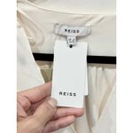 Reiss Alena Plunging V-Neck Button Front Cropped Blouse Ivory White Women's 0 Photo 5