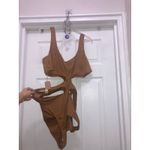 SKIMS Size 4X Monokini One Piece Bathing suit Swim Suit Women's NWT Almond Brown Photo 5