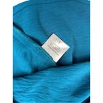 Fred David  turquoise long sleeve asymmetrical wrap blouse NWT Photo 3