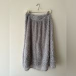 Uterque Feathered Fringe Button Up Maxi Skirt Western Size 28 Rare Designer Silver Size M Photo 3