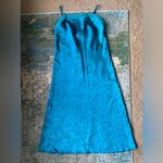 Jaclyn Smith Vintage 2002 Studio teal Asian print maxi slip dress, size medium Photo 1