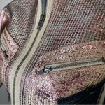 Y2K Byron Lars Beauty Mark Metallic Peplum Jacket Mixed Media Blazer Rose Sz 2 Pink Photo 9