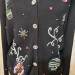 K.I.K.I.T Black Ugly Holiday Sweater With Cocktails Photo 1