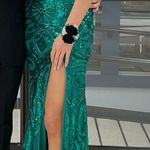 Lulus Teal green Sequin Dress Photo 3