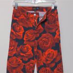 Dolls Kill dELiA*s Somebudy To Luv Wide Leg Jeans Flare Red Roses High Rise S Photo 3