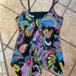 mazu swim Colorful Paisley Women's tankini top Top size XL Blue Photo 0