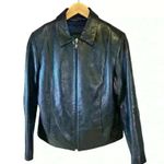 wilson's leather  Pelle Studio Jacket Women Size Medium Full Zip Black Solid Photo 8