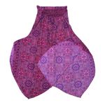 Source Unknown Pink and Purple Paisley Wide-Leg Pants Photo 3