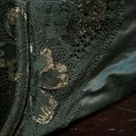 Victoria's Secret Victoria Secret Green satin with gold lace. 38C. Photo 2