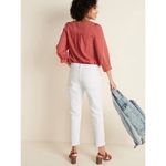 Old Navy  Sz 12 Jeans Mid Rise Boyfriend Skinny Pacific White Stretch Distressed Photo 1