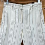 Erika Cavallini Women's Linen Blend Dress Pants, European Size 42, US Size 6 Brown Photo 1