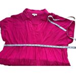 Umgee Linen Blend Ruffle Tiered Fray Hem S/ Sleeve Babydoll Dress USA Barbie SzL Photo 6