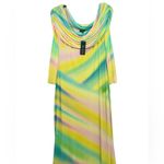 AFRM NWT Thelma Off the shoulder mesh stretch maxi dress L Yellow Size L Photo 2