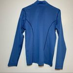 Marmot  1/4 Zip Base Layer Slim Quarter Knit Long Sleeve High Collar Blue Large Photo 3