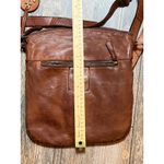 Harbour 2nd Tuula Brown Leather Woven Messenger Crossbody Bag Anchor Love Cognac Photo 10