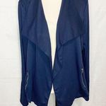 Annabelle Cardigan Women's Size 2XL Zip Pocket Navy Stretch Photo 0