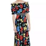 Rixo For Target Dress Size 0 Off The Shoulder Puff Sleeve Maxi Floral Print NWT Photo 0