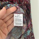 For Love & Lemons Geneva Geometric Print Long Sleeve Velvet Bow Blouse M Photo 5