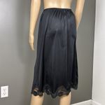 Vintage Body Lites For JCPenney Half Slip Skirt Black Size Small Wide Lace Slit Photo 3