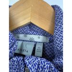 Athleta  Jacket Full Zip Fitted Athletic Running Activewear Blue Pattern‎ XS Photo 1