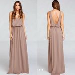 Show Me Your Mumu Kendall Maxi Dress in Dune Chiffon Size Medium Photo 1