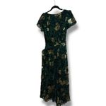Lulus Dark Green Floral Velvet Midi Wrap Dress Women’s XS New with Tags Photo 7