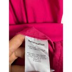 Reformation  Farley Mini Dress Size 10 Hot Pink Puff Sleeve Babydoll Cotton Photo 6
