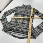 Nike Pro Pullover Womens X Small Grey Fair Isle Stripe Hyperwarm Dri Fit 1/2 Zip Photo 6