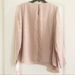 Paraphrase Blush Pink Top Overlay Tie Front Long Sleeve Blouse Size UK 14 NWT Photo 4