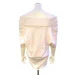 Alex Marie Off Shoulder Knit Top Size Large White Stretch Fabric Flattering Fit Photo 4