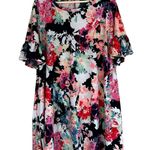 Bellamie Dress with Pockets Womens XL Pink Flare Sleeve Modest Colorful Photo 0