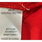 New Oddy One Shoulder One Sleeve Tunic Dress Red Knee Length Size 3XL Photo 4