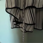 Storia  sleeveless side tie high low maxi dress white black stripes size small Photo 14