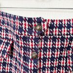 Modcloth [] Hot Button Issue Houndstooth Plaid Pocket Mini Skirt NWT Size Large L Photo 9