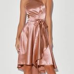 Lulus Rose Satin Dress Photo 0