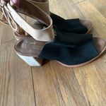 Toms Black and Tan Sandals with Chunky Heel Photo 5