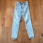 ZARA Trafulec high rise straight leg light wash jeans 4 Photo 1