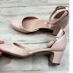 Steve Madden  Nude Patent Leather Ankle Strap Round Toe Block Heel Shoes Size 5M Photo 8