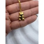 Gold Teddy Bear Pendant Necklace – 14K Plated Stainless Steel Chain Photo 3