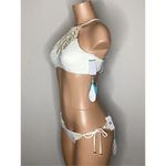 Anthropologie New. WET L.A. ivory and gold macrame bikini. Small. Retails $176 Photo 5