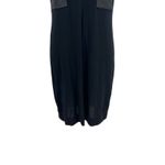 Love moschino Shirt Dress Collared Leather Detail Short Sleeve Black Size US 6 Photo 3