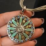 Lia Sophia  silver tone floral pendent necklace Photo 6