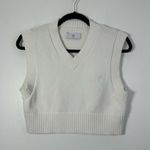 Aritzia Tna Marcy Cropped Sweater Vest Size XXS White Photo 1